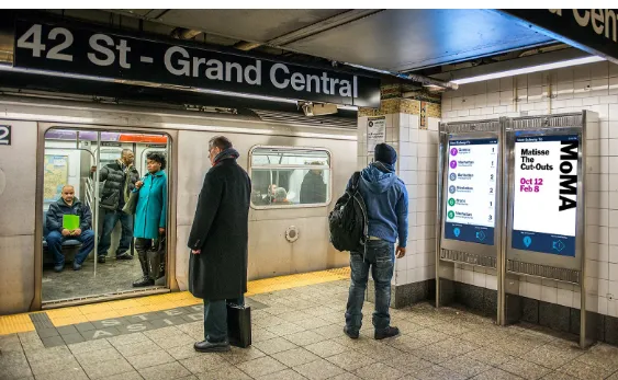 Figure 3-1. The MTA OTG kiosks simplify wayfinding and rider communications across the New York City subway system