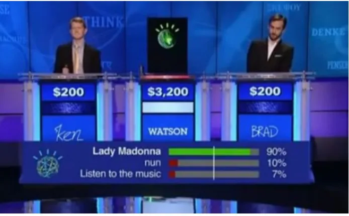 Figure 1.2: IBM Watson playing Jeopardy