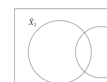 Fig. 3.2. The Venn diagram for X˜1 and X˜2.