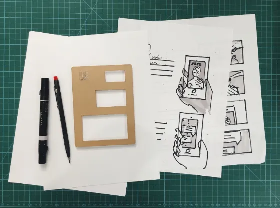 Figure 1-3. A storyboarding template by James Buckhouse