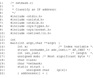 Table 3.2: Netmask Values by IP Class