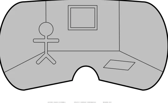Figure 1-1. Virtual reality—everything you see is simulated, and the real-world environment in which you experience VR is nottaken into account