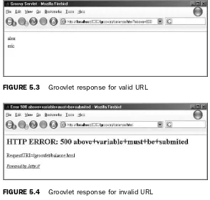 FIGURE 5.4Groovlet response for invalid URL