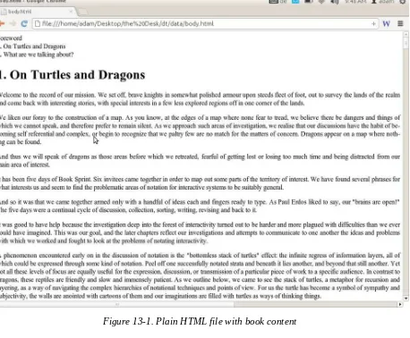 Figure 13-1. Plain HTML file with book content
