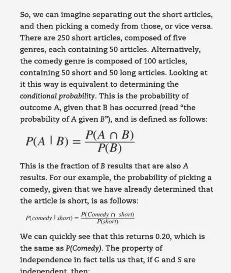 Figure 13-6. Two probability equation images rendered on Kindle Paperwhite, the bottom equation