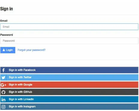 Figure 4-1. An OAuth 2.0 sign-in form (image from the Hackathon Starter Kit)