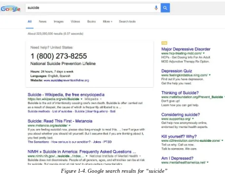 Figure 1-4. Google search results for “suicide”