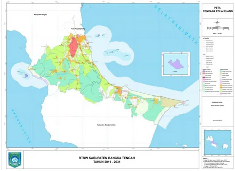 Gambar 3.1 Peta Pola Ruang Kabupaten Bangka Tengah Tahun 2011-2031