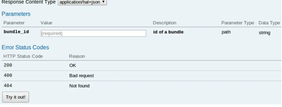 Figure 2-1. API documentation using Swagger, which offers a Try It Out feature