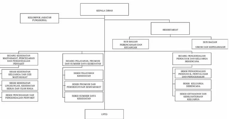 Gambar 6.4 Bagan Struktur Organisasi Dinas Kesehatan, Pengendalian Penduduk, dan Keluarga Berencana Kabupaten Mahakam Ulu