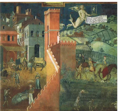 Gambar 2.2 Dinding dari Siena yang memisahkan pemerintahan kota dengan 