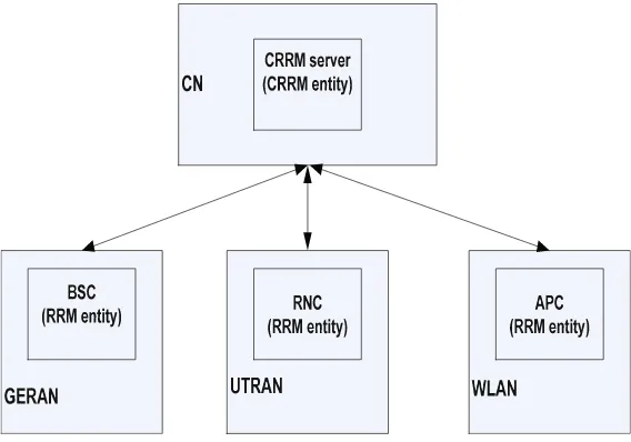 Fig. 2.3 CRRM server approach network topology
