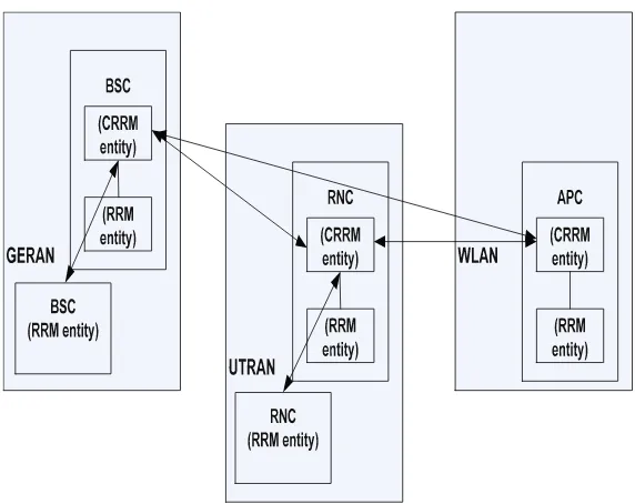 Fig. 2.4 Integrated CRRM approach network topology