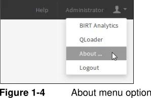 Figure 1-4About menu option