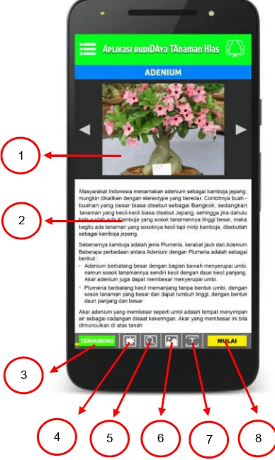 Gambar 4.3 Tampilan ketika pengguna user memilih tanaman hias adenium. 