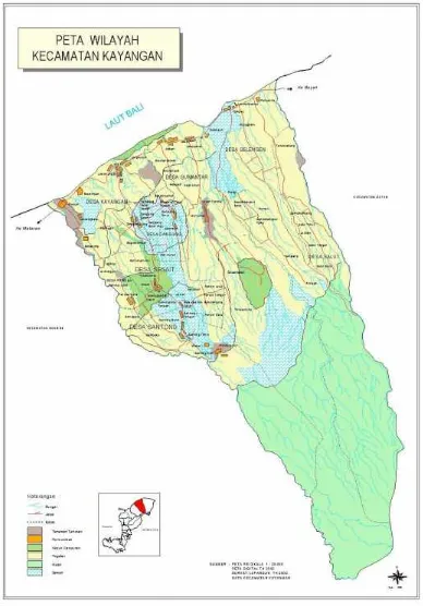 Gambar 2.5. Peta Wilayah Kecamatan Kayangan - Kabupaten Lombok Utara