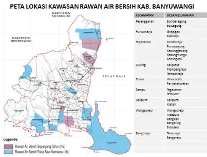 Gambar 7.1  Peta Lokasi Kawasan Rawan Air Bersih 