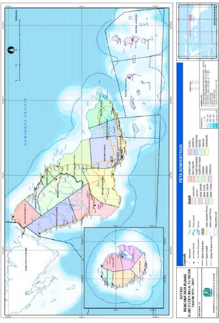 Gambar 2.1 Peta Administrasi Kabupaten Biak Numfor