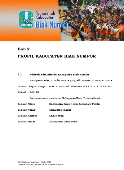 Bab 2 PROFIL KABUPATEN BIAK NUMFOR - DOCRPIJM 5f71123b7e BAB IIBAB II ...