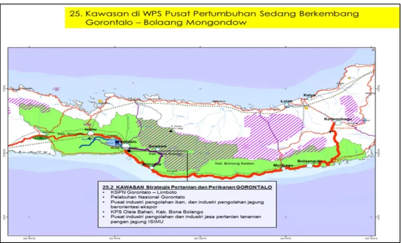 Gambar 3.9 Kawasan di WPS 25 Pusat Pertumbuhan Sedang Berkembang Gorontalo – 