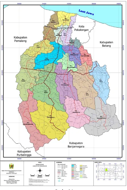 Gambar 6.1 Peta Administrasi Kabupaten Pekalongan 