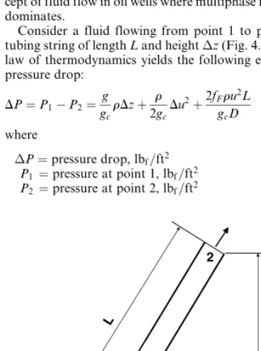 Figure 4.1Flow along a tubing string.