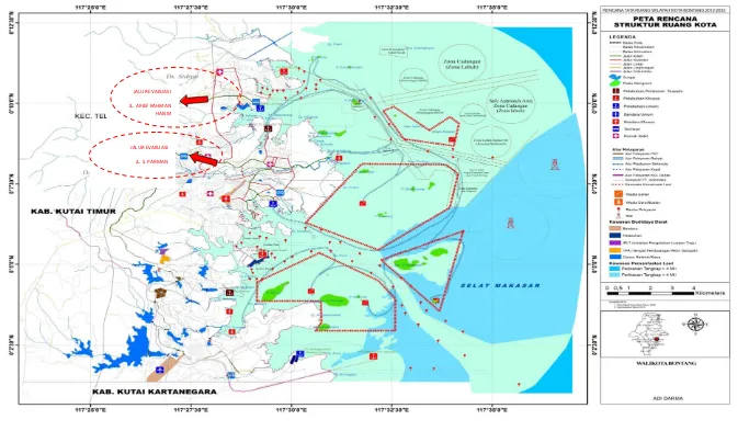 Gambar 5.4 Peta Jalur Evakuasi Kota Bontang 