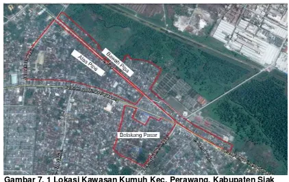 Gambar 7. 1 Lokasi Kawasan Kumuh Kec. Perawang, Kabupaten Siak 