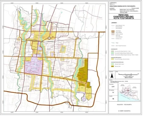 Gambar 5.2Pola Ruang Kawasan Lindung Kota Yogyakarta Sumber: RTRW Kota Yogyakarta 2010 - 2029