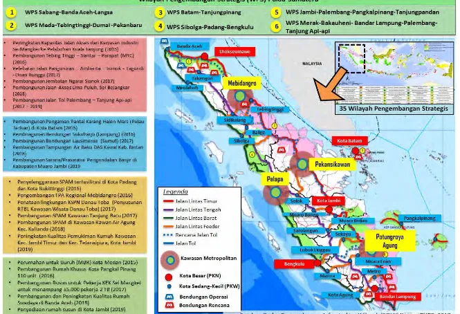 Gambar 4. 4. Sebaran 6 Wilayah Pengembangan Strategis (WPS) Pulau Sumatera   