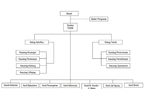 Gambar 6-4. Struktur Organisasi PDAM Tirta Jasa Kabupaten Lampung Selatan 