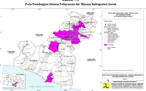 Gambar 7.1Peta Pembagian Sistem Pelayanan Air Minum Kabupaten Garut