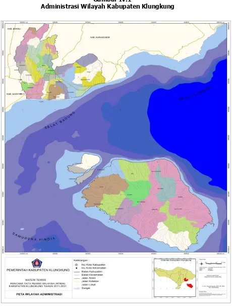 Gambar IV.1 Administrasi Wilayah Kabupaten Klungkung 