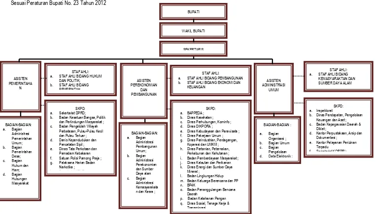 Gambar 7. 1 Struktur organisasi Pemerintah Kabupaten Kepulauan Sangihe 