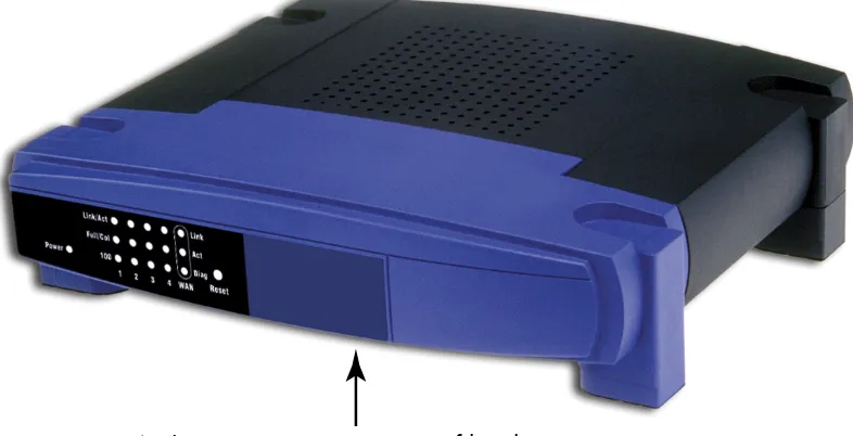 Figure 1-1 illustrates a common piece of hardware — in this case, an Internet router that connects a DSL or cable Internet connection with a home network.