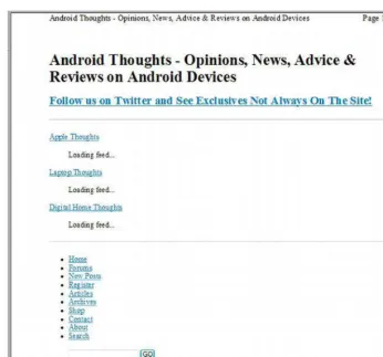 Figure 5–11. The same Android Thoughts web page viewed when printed 