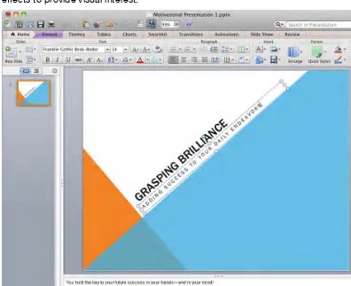 Figure 1–3. In Microsoft PowerPoint, you create slides and organize them into slide shows