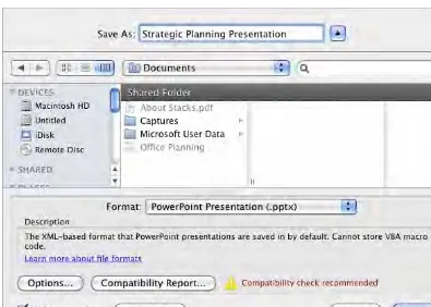 Figure 1–11. Expand the Save As dialog box if you need to use the folder pane to navigate to a different folder