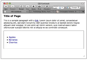 Figure 2-5. Web page with CSS styles