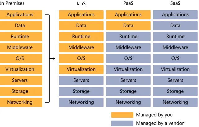 FIguRE 1-1 The range of cloud service options.
