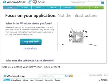 FIguRE 1-6 Logging on to the Windows Azure developer portal.