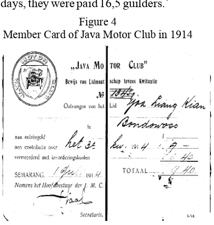 Figure 4Member Card of Java Motor Club in 1914