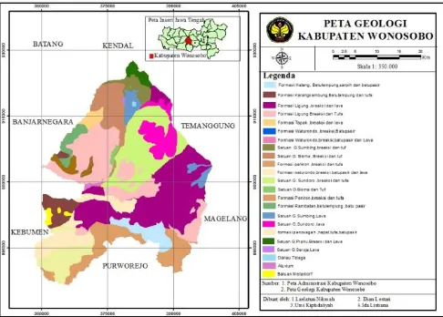 Figure 1. Peta geologi Kabupaten Wonosobo 