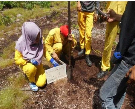 Gambar 3.7 Pengeboran tanah                               Sumber : Dokumentasi TA (2016)