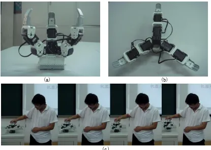Figure 9. The picture of three arms simulating manipulator 