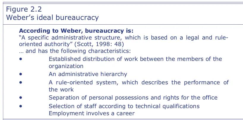 Figure 2.2Figure 2.2: Weber’s ideal bureaucracy