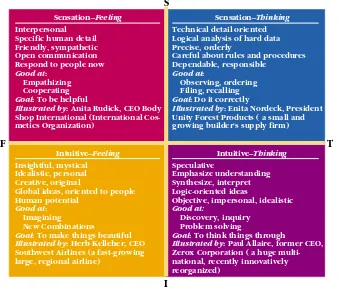 Figure 1.7Four problem-solving style summaries.