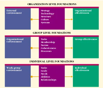 Figure 1.18Diagnostic foundationsof organization devel-opment and OD tech-niques: concerns forindividual, group, andorganizational effec-tiveness.