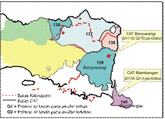 Gambar Perbesaran Area C Gambar, Contoh CAT dalam satu kabupaten: CATBanyuwangi dan CAT Blambangan, Kab