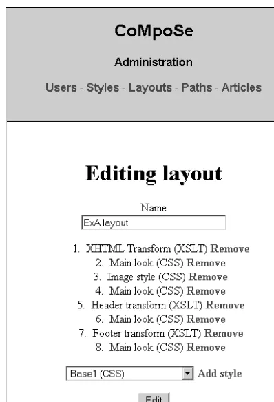 Figure 7-1. Editing a layout